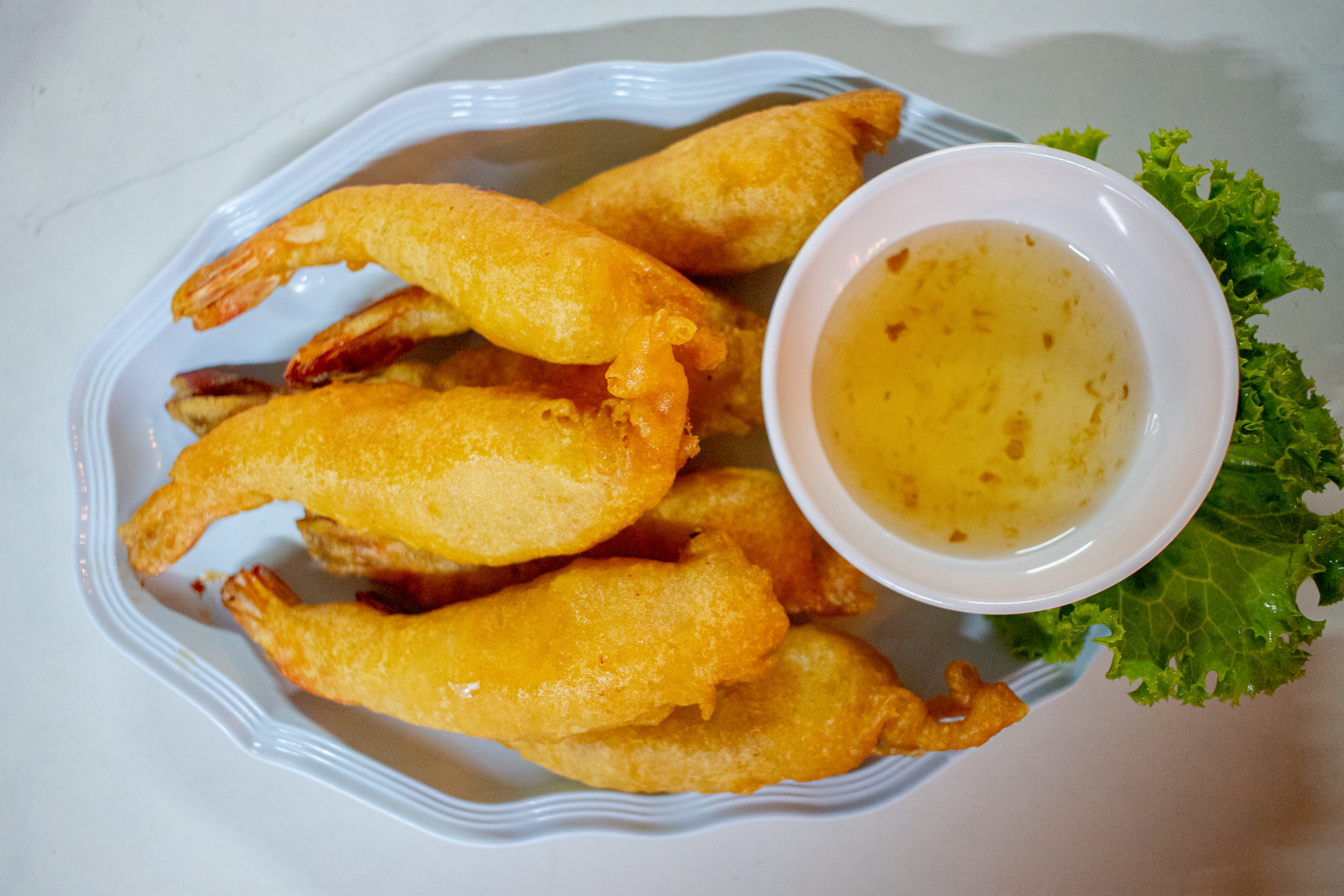 กุ้งชุบแป้งทอด อาหารทะเล